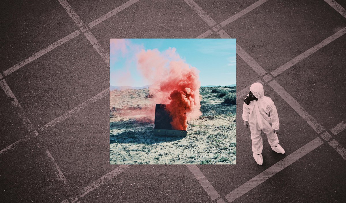 Red smoke on house
