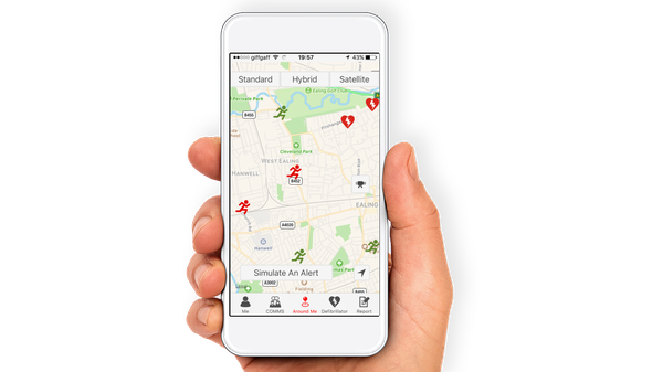 GoodSam mobile app being used